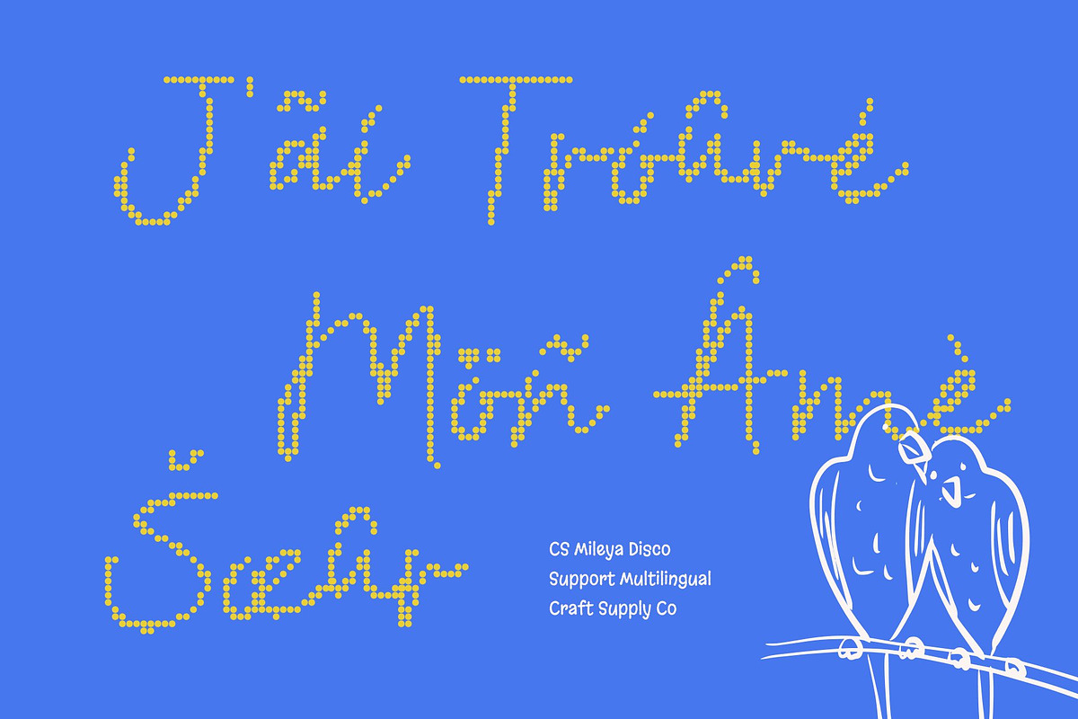 CS Mileya Disco, a Script Font by Craft Supply Co. (Photo 7 of 8)
