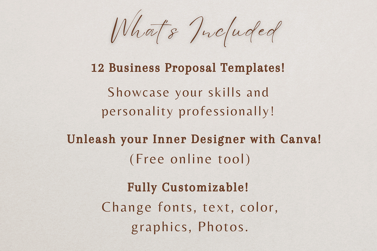 Brown Minimal Business Proposal, a Print Template by TheSimplySereneShop (Photo 7 of 8)