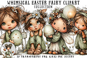 Whimsical Easter Fairy Clipart, an Illustration by OK Design (Thumbnail 1 of 6)