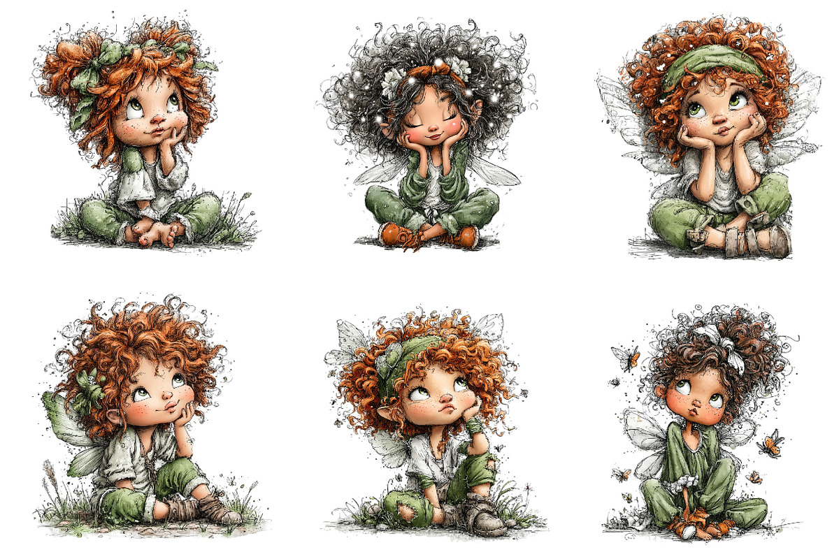 Birthday fairy clipart, an Illustration by CreationArt (Photo 4 of 5)