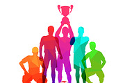 Soccer posters and silhouette player, a Decorative Illustration by TAlex (Thumbnail 3 of 6)