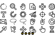 Minimal Line Icons Set, an Illustration by designvectx (Thumbnail 2 of 3)