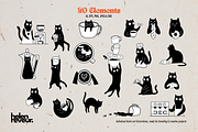 Whimsical Cats Café, an Animal Illustration by helenreveur (Thumbnail 2 of 5)