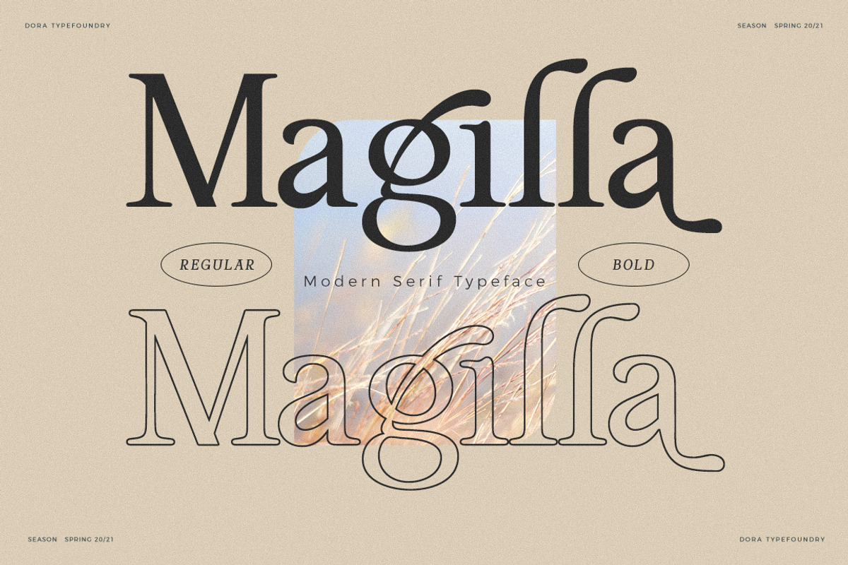 Magilla - Serif Font, a Serif Font by Dora Typefoundry (Photo 1 of 19)
