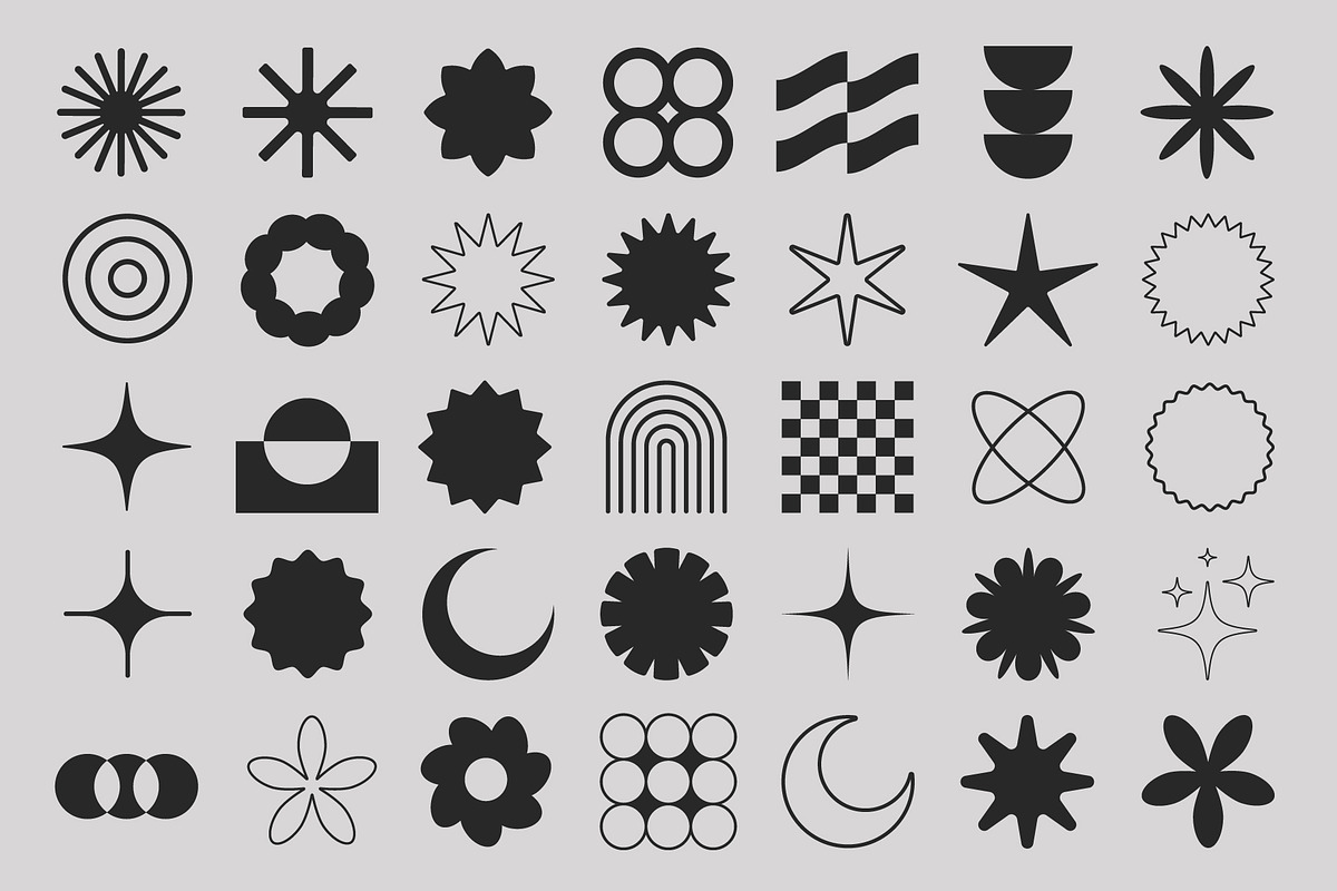 BRUTALIST SHAPES VECTOR SET, a Pattern Graphic by craftlove (Photo 2 of 8)