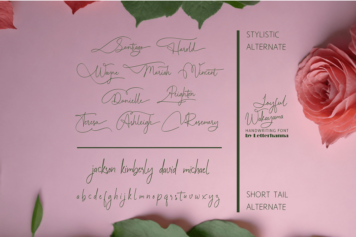 Joyful Wakayama Font, a Handwritten Font by Letterhanna Studio (Photo 6 of 19)
