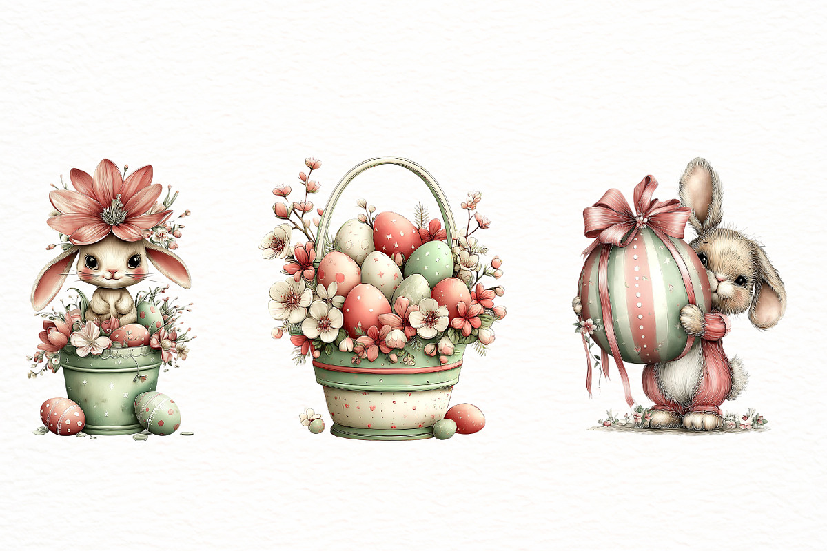Whimsical Easter Clipart, an Illustration by Designworld (Photo 5 of 6)