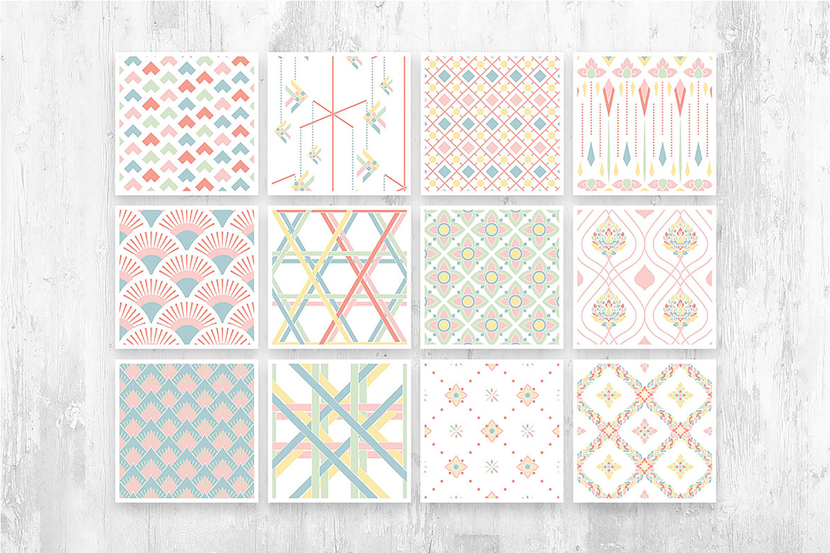 Thai Patterns Collection, a Pattern Graphic by AsianElements (Photo 4 of 13)