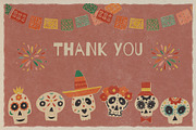 Dia De Los Muertos graphic retro set, a Seasonal Illustration by Paper Cherry (Thumbnail 16 of 16)