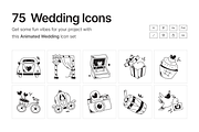Animated Wedding Icons, a Solid Icon by Prosymbols (Thumbnail 1 of 7)