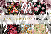 6 JPG+PSD /Flower Pattern, a Pattern Graphic by Theraphosath (Thumbnail 1 of 7)