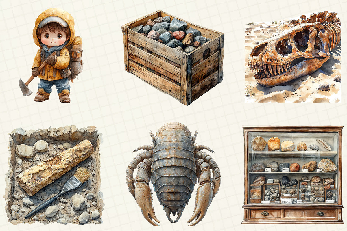 Fossil Explorers Clipart, an Illustration by OK Design (Photo 4 of 5)