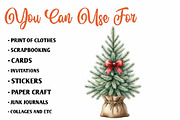 Watercolor Christmas Tree Clipart, a Seasonal Illustration by CreationArt (Thumbnail 5 of 7)
