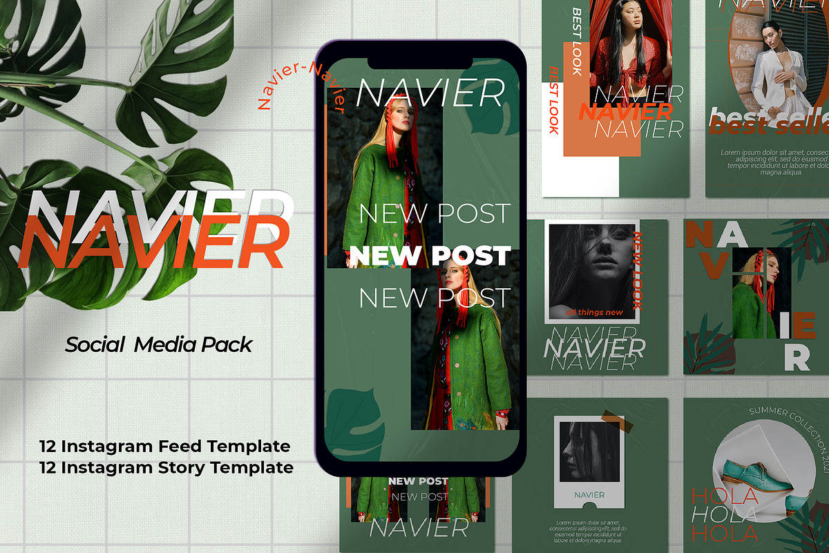 NAVIER 2 Instagram Post and Stories, a Social Media Template by Compaq_Creative (Photo 1 of 10)