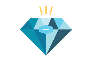 Diamond Flat Icon, a Duotone Icon by Pexelpy