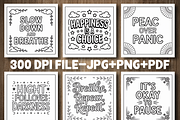 Stress Relief Quotes Coloring Pages, a Person Illustration by Design Station (Thumbnail 2 of 5)