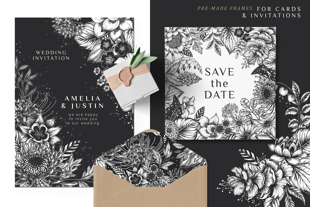 Day and Night. Vector Floral Set, a Pattern Graphic by Molly art (Photo 5 of 14)