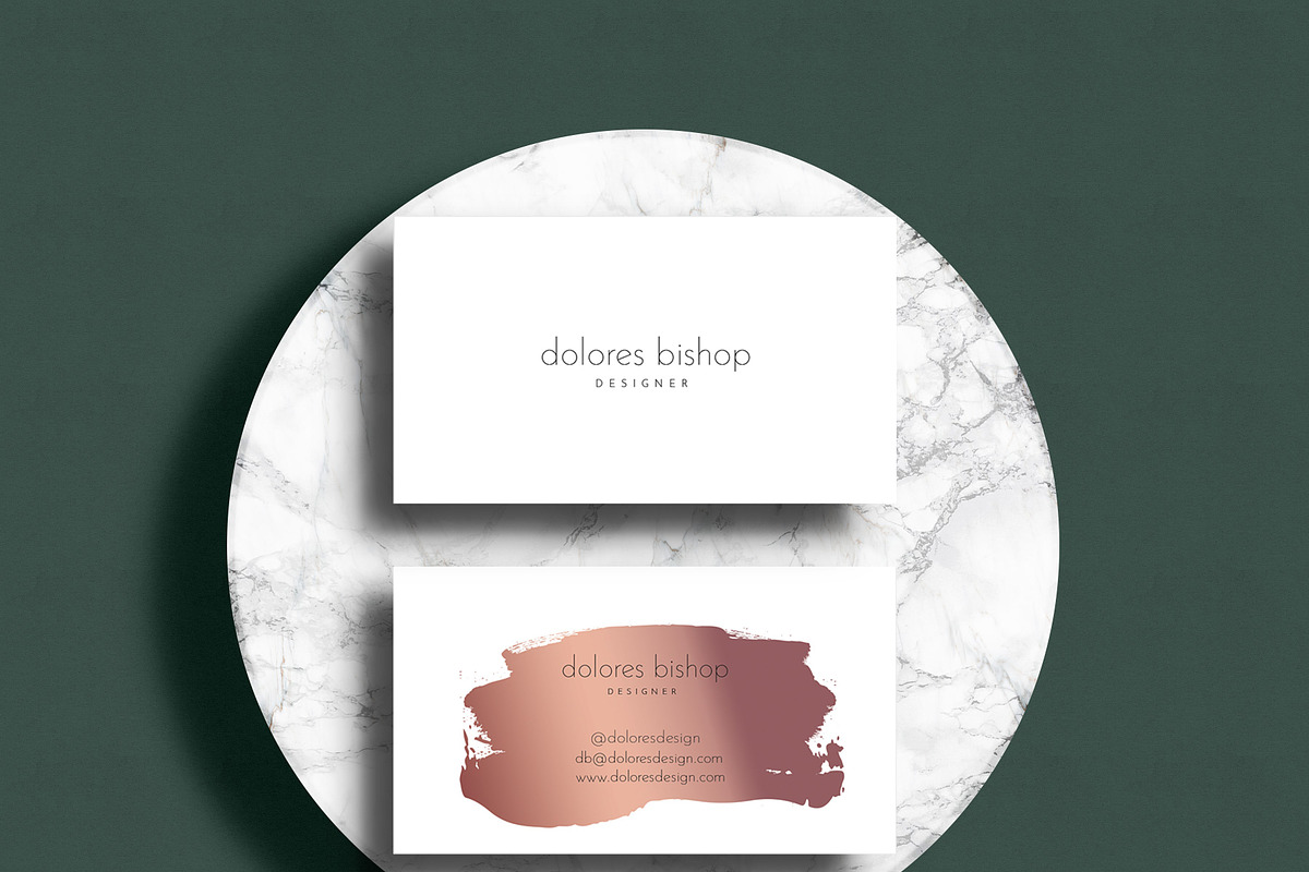 Beautiful Rose Gold Business card