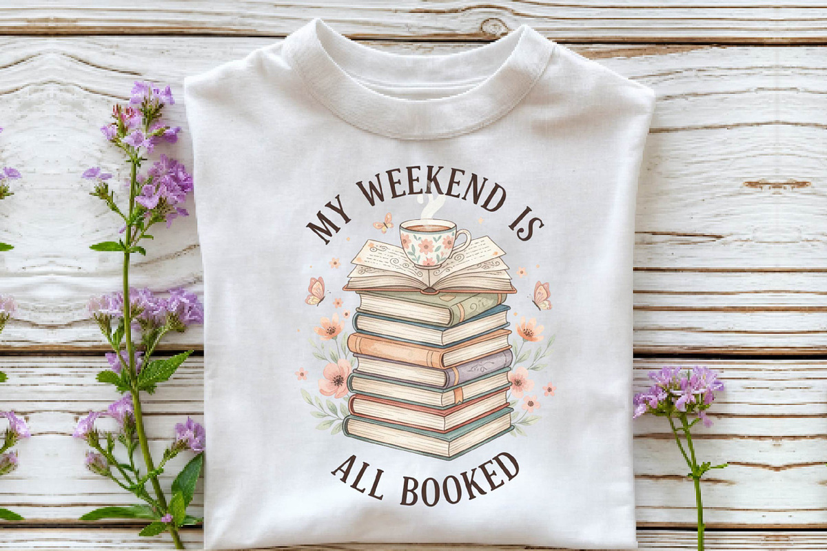 My Weekend is All Booked Book Lover, an Illustration by DreamPrint404 (Photo 3 of 7)