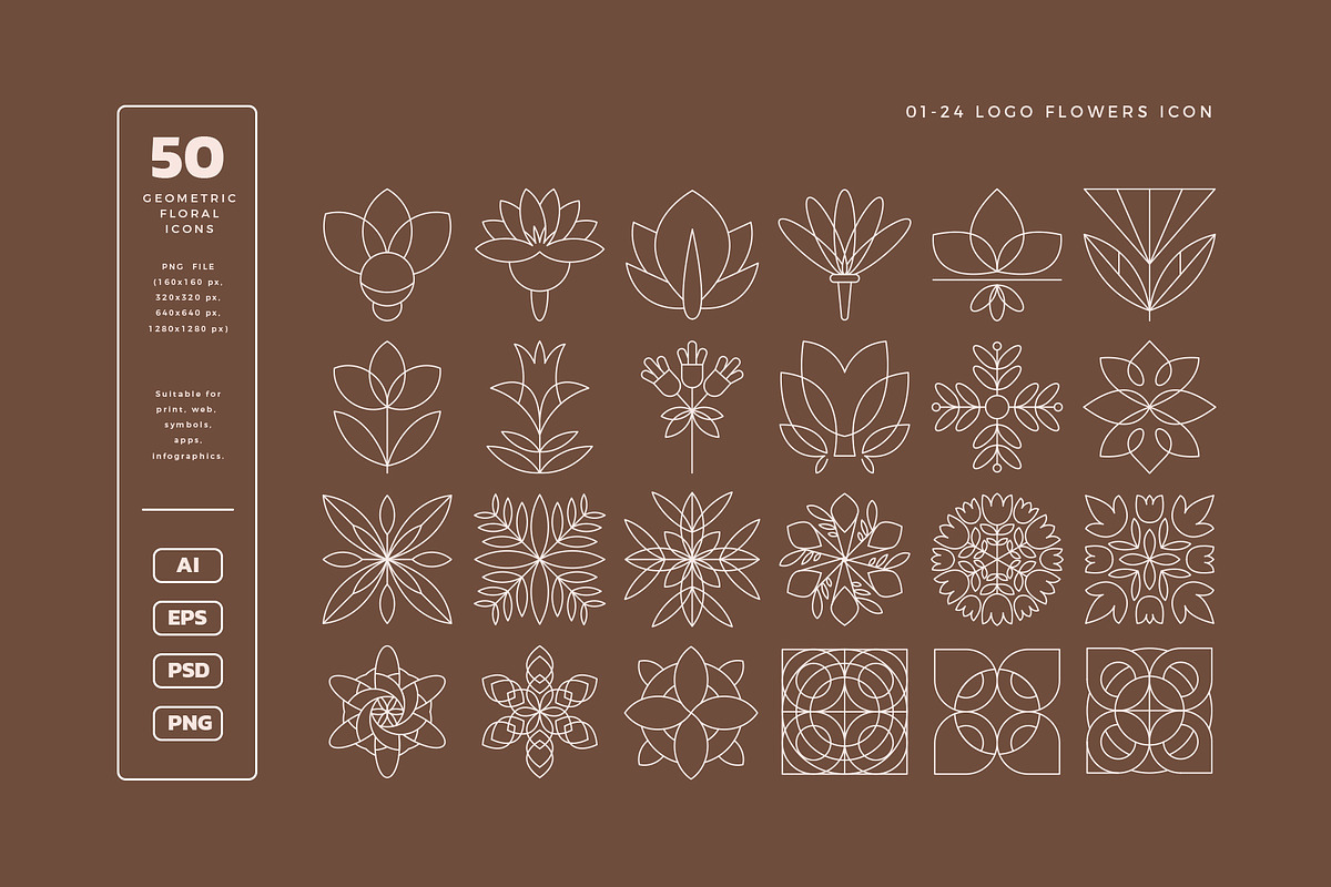 Geometry Floral Logo Kit, a Branding & Logo Template by KetteCreate (Photo 4 of 17)