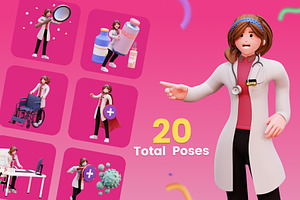 3D Character Female Doctor