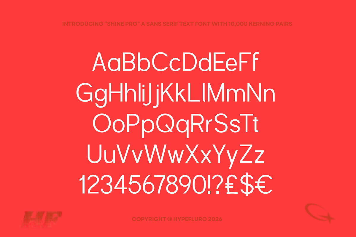 Shine Pro - 4 Text Sans-Serif Fonts, a Sans Serif Font by HyperFluro (Photo 4 of 12)