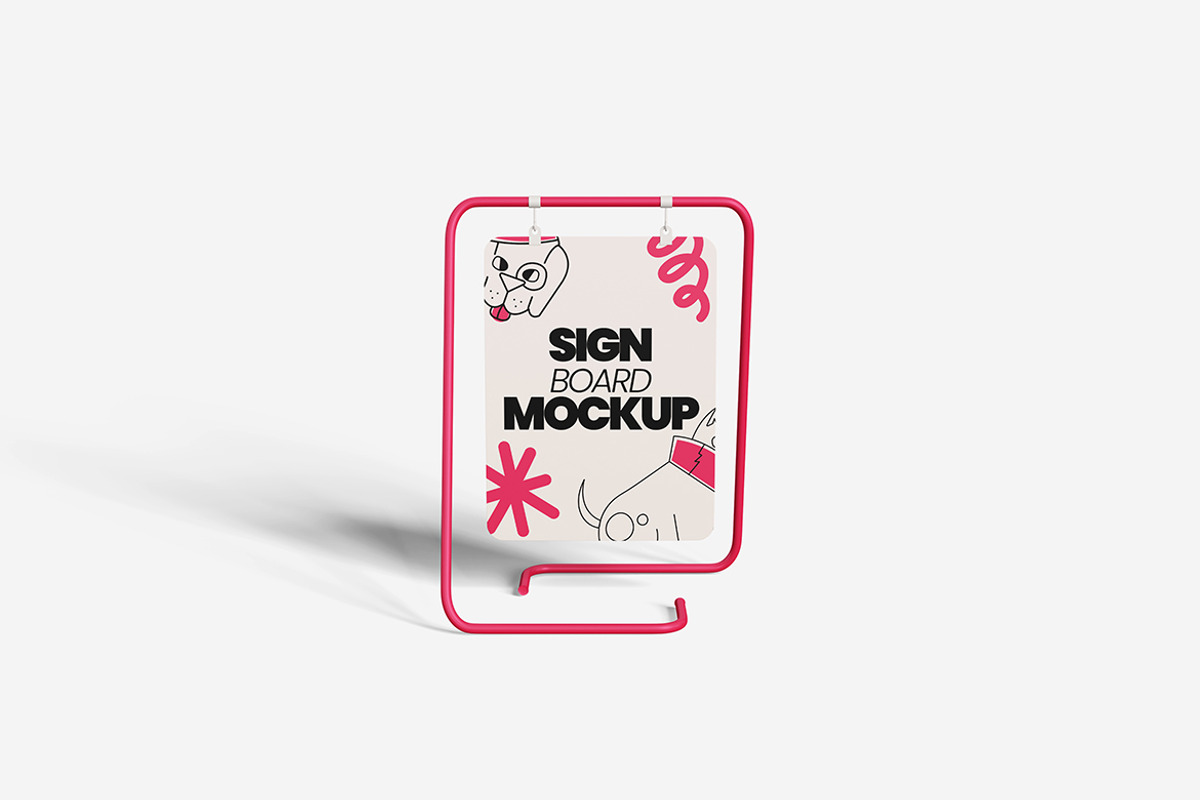 Sign Board Mockup, a Product Mockup by MrLetters (Photo 3 of 5)