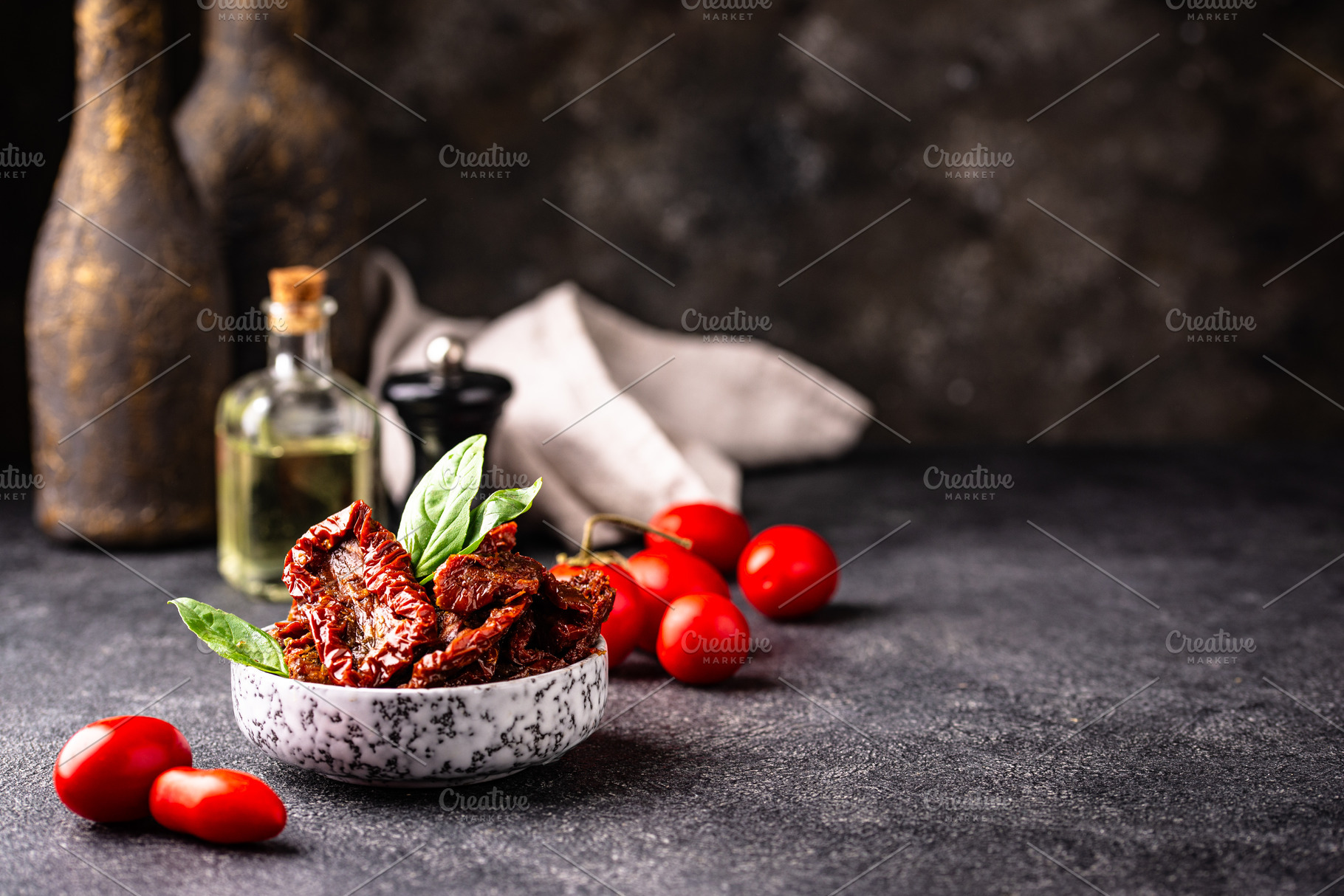 Sun dried tomatoes, italian food, a Food & Drink Photo by Yulia Furman