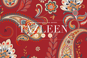 TAZLEEN Hand Drawn Paisley Prints, a Pattern Graphic by LEAFure