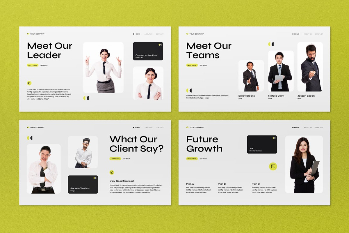 White Yellow Business Strategy PPT, a Presentation Template by graphicook (Photo 4 of 5)