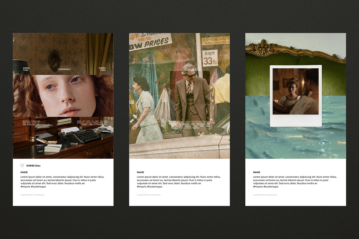 Vintage Texture Social Media Kit, a Social Media Template by Pani Temp. (Photo 9 of 16)