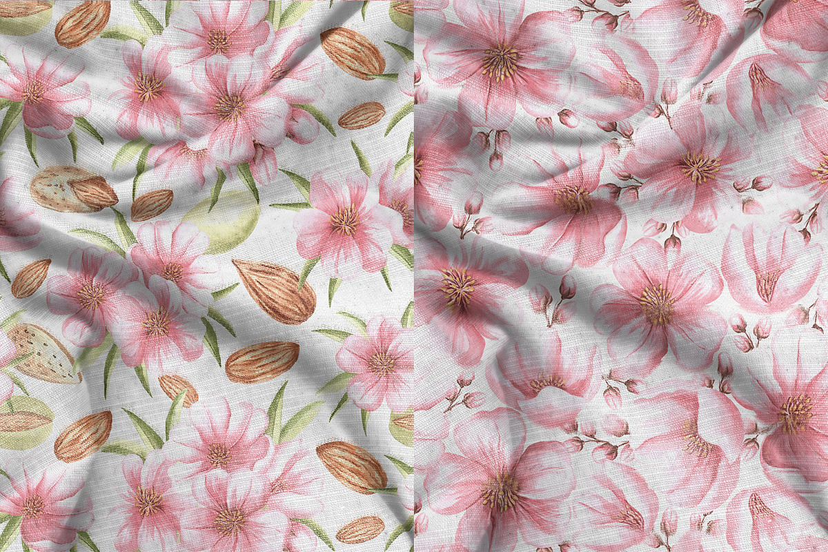 Blossoming Almond watercolor clipart, a Food Illustration by susie-p-art (Photo 16 of 18)