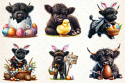 Easter Black Highland Cow Sublimatio, a Seasonal Illustration by Rose Art (Thumbnail 3 of 4)