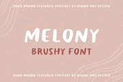 Melony Hand Drawn Brushy Font, a Font by Minna May Design (Thumbnail 1 of 5)