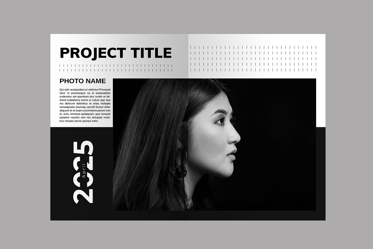 Portfolio Black & White Template, a Marketing Template by Slide_Genius1 (Photo 5 of 5)