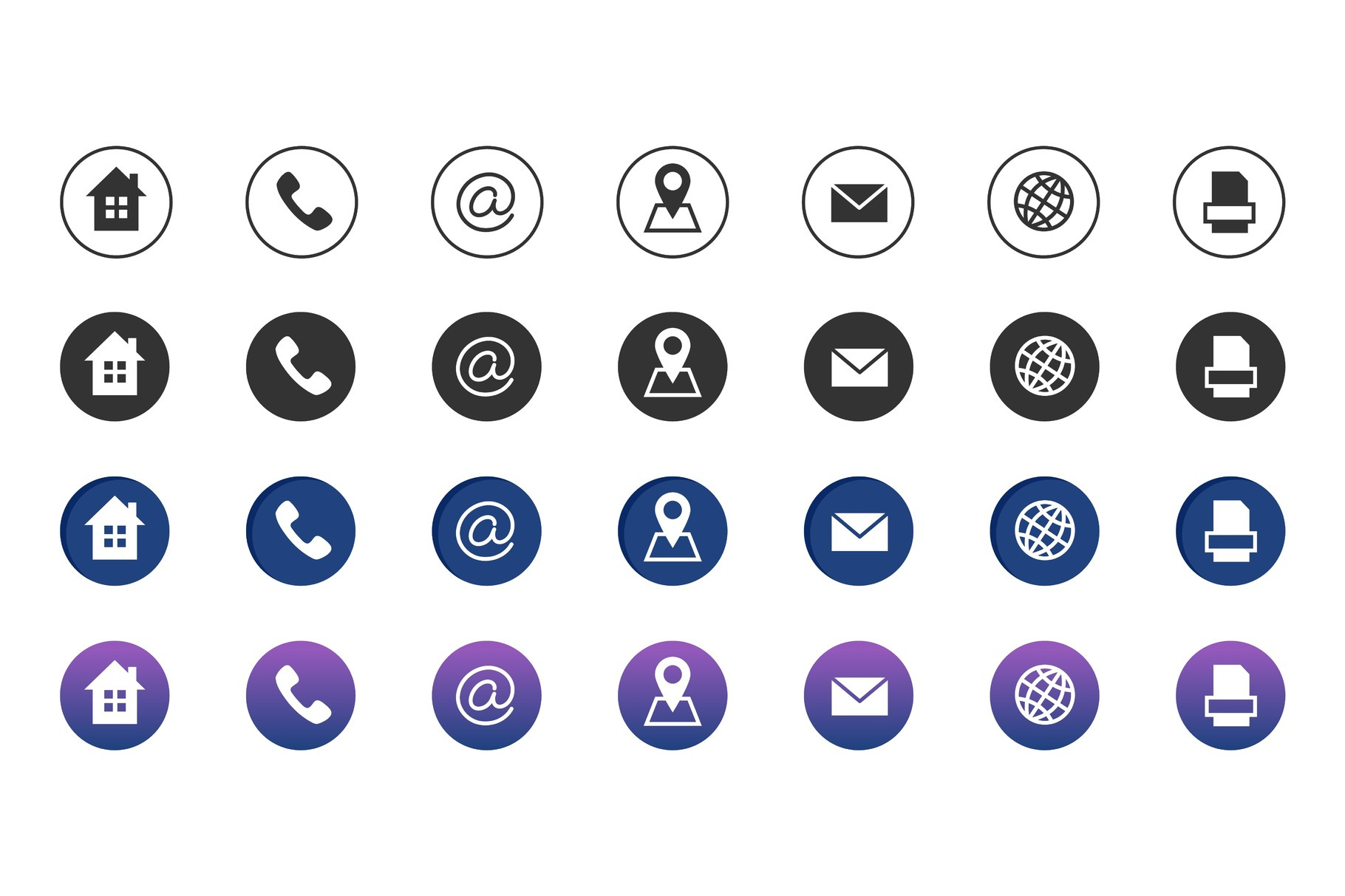 Contact icons. Information business, a Background Graphic by Valerie Bodnar