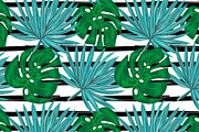 Rainforest Tropical Leaves set, a Decorative Illustration by mcherevan (Thumbnail 4 of 4)