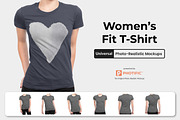 Women's T-Shirt Apparel Mockups, a Shirt Mockup by Photific (Thumbnail 1 of 5)