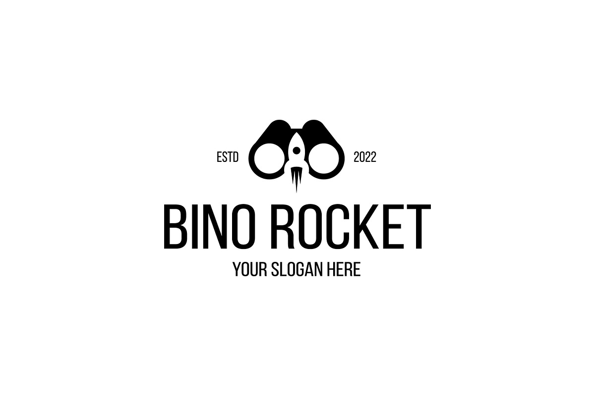 Binocular With Rocket Logo, a Branding & Logo Template by juliawan