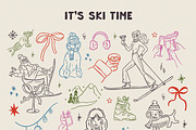 It’s Ski Time Hand Drawn Clipart, an Object Graphic by AnnArt (Thumbnail 4 of 11)