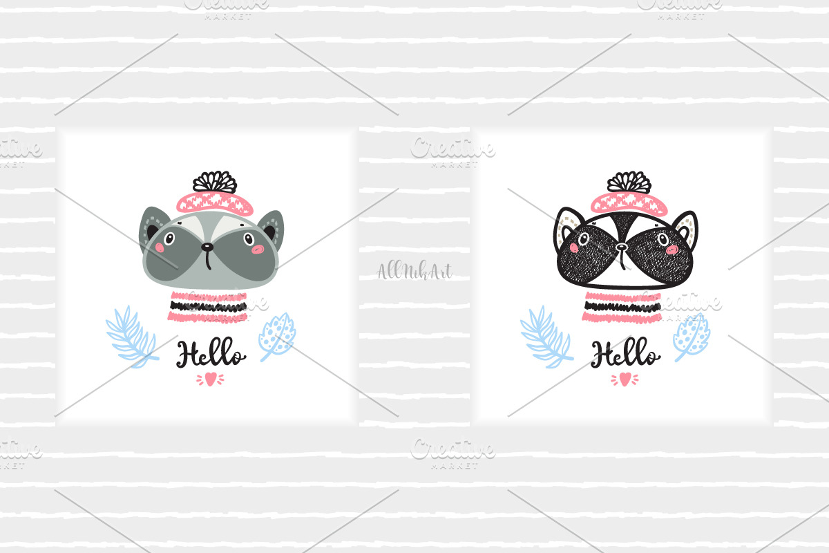 Cute Animal Illustrations & Patterns, a Pattern Graphic by AllNikArt (Photo 6 of 15)