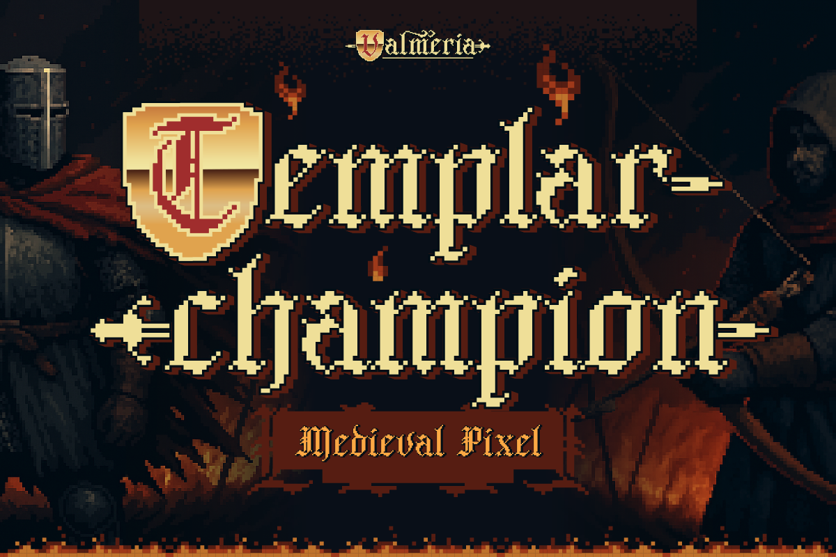 Valmeria - Medival Pixel, a Serif Font by Burntilldead (Photo 12 of 12)