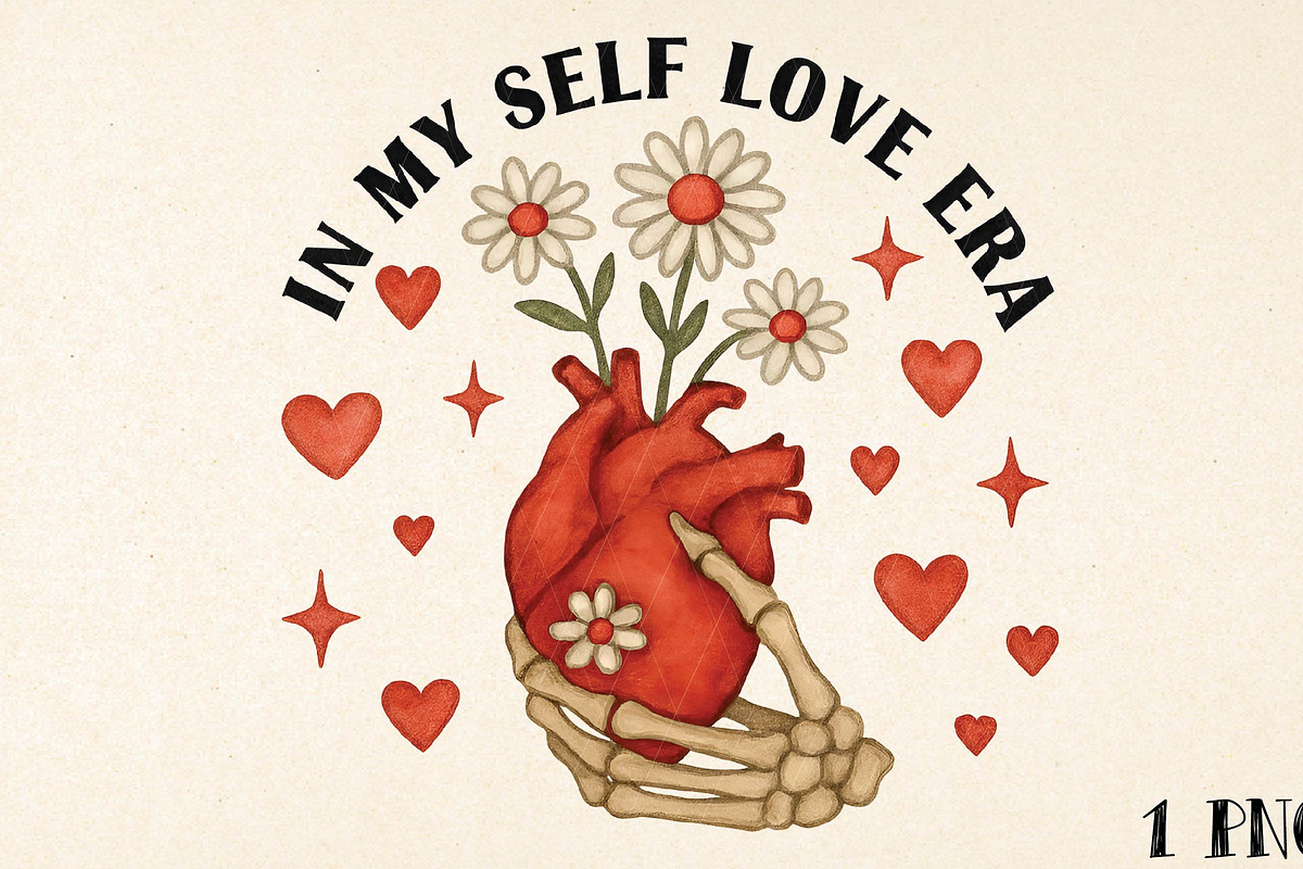 Self Love Era png, Retro valentines, an Illustration by DreamPrint404 (Photo 1 of 8)