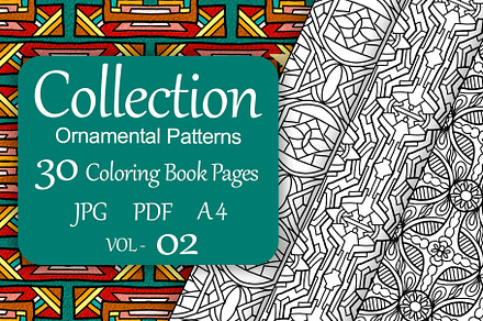Patterns for coloring PDF,JPG vol-02