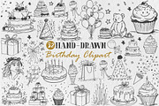 Whimsical Birthday Doodle SVG Bundle, a Seasonal Illustration by Rose Art (Thumbnail 1 of 5)
