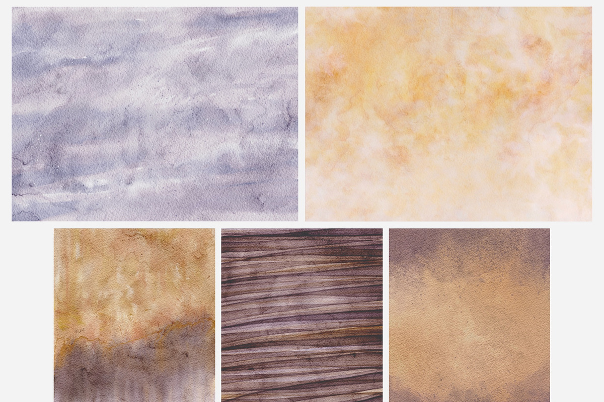 Misty Autumn Watercolor Backgrounds, a Decorative Illustration by Shabbypie (Photo 4 of 4)