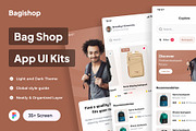 Bagishop - E Commerce App UI Kits, an App Template by Minialis (Thumbnail 1 of 6)