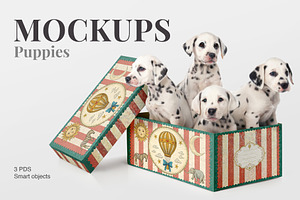 Puppies Mockup set, a Product Mockup by Concept_Space