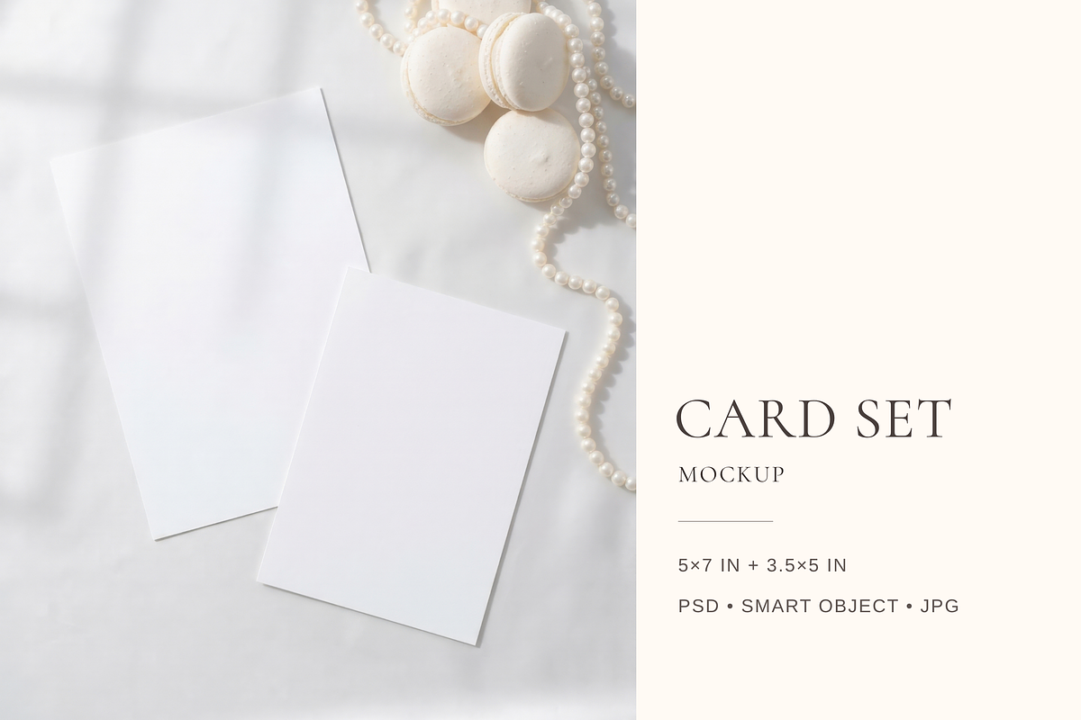 Invitation & RSVP Card Set Mockup, an Advertising Mockup by Serenefeeling (Photo 1 of 7)