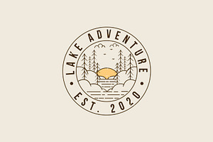 Lake Adventure Vintage Logo